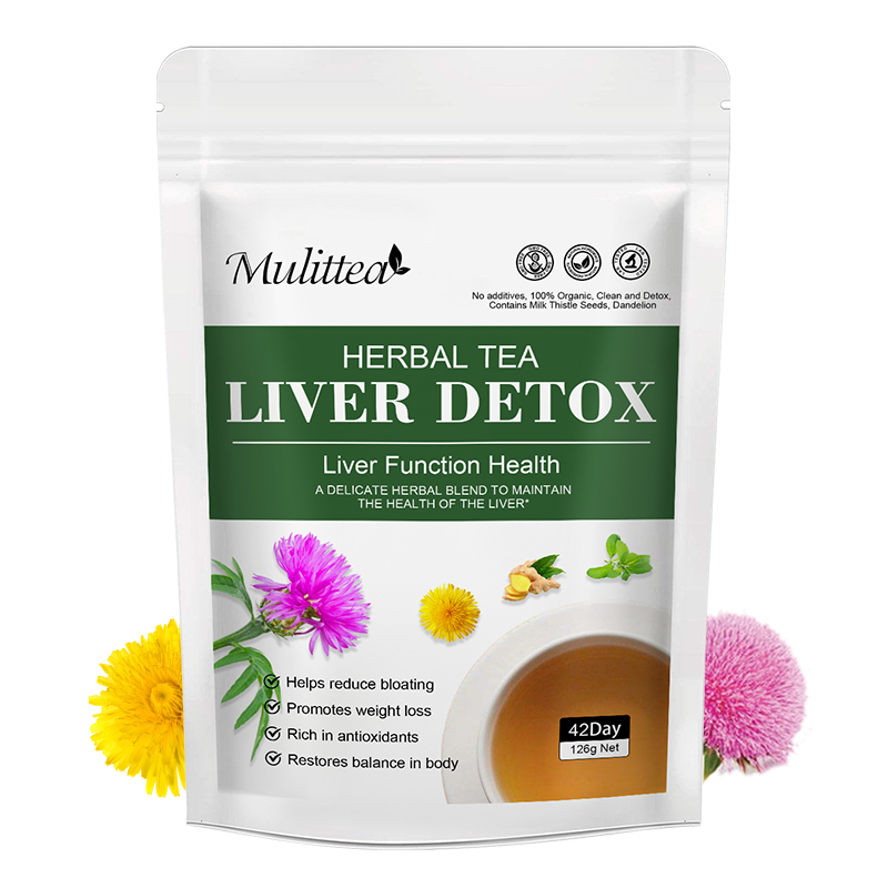 Chamomile Tea - มัลติที 100% เครื่องดื่มดีท็อกซ์ทำความสะอาดตับจากธรรมชาติ สูตรสมุนไพร 6 IN