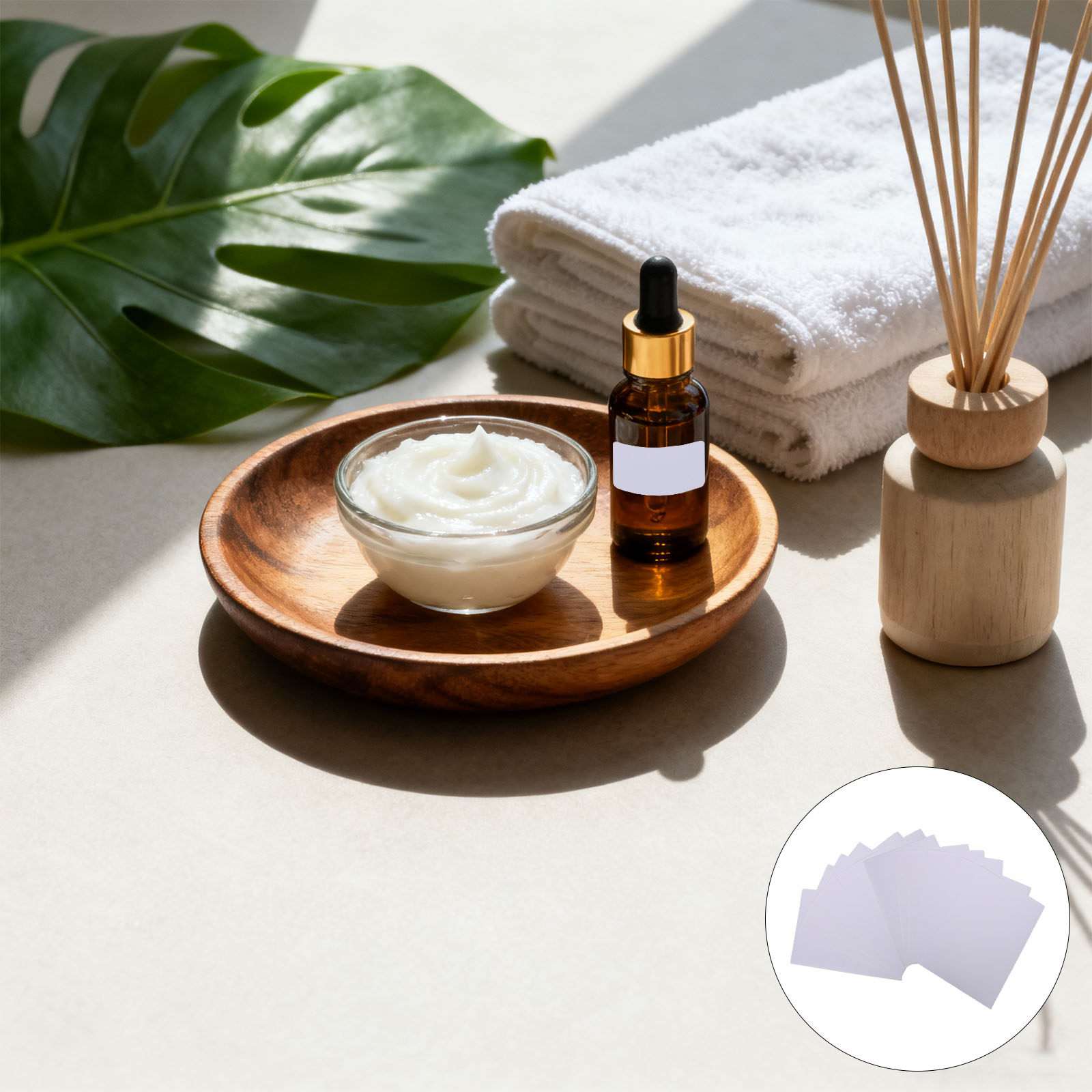 Essential Oils - สติกเกอร์ฉลากเปล่าสำหรับพิมพ์ได้ 600 ชิ้น ขนาด 3x1 นิ้ว