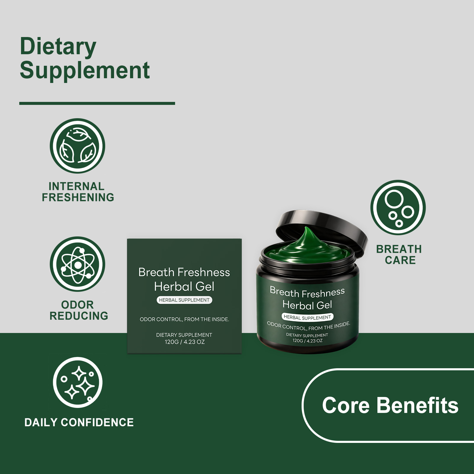 เจลสมุนไพรเพิ่มความสดชื่นของลม - Herbal Supplement บทวิจารณ์และราคา