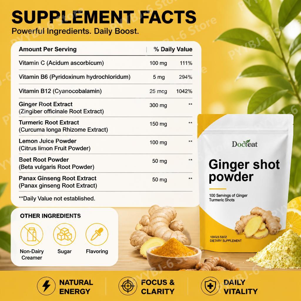ด็อกทีท ผงชงดื่มขิง วิตามินซี  - Ginger Tea บทวิจารณ์และราคา
