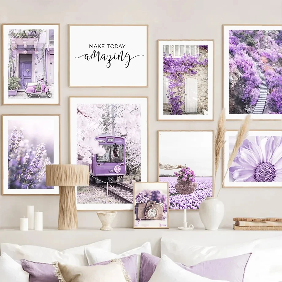 ภาพทิวทัศน์ดอกไม้สีม่วง บ้าน ร - Lavender Oil บทวิจารณ์และราคา
