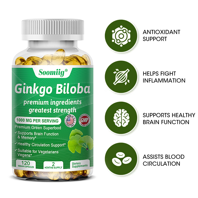 แคปซูลแปะก๊วยบิโลบา - อาหารเสร - Ginger Tea บทวิจารณ์และราคา