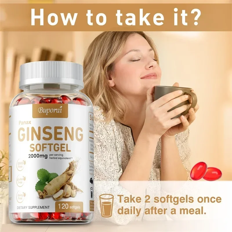 แคปซูลโสม Panax สีแดง - เพื่อภ - Ginger Tea บทวิจารณ์และราคา